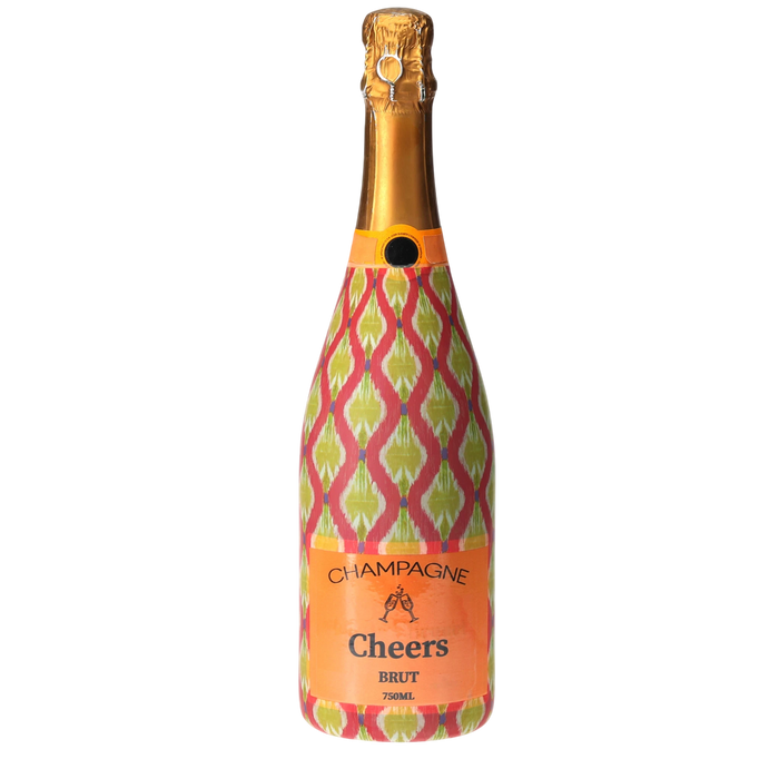 Spring Wave Champagne Bottle Wrap — 360 view