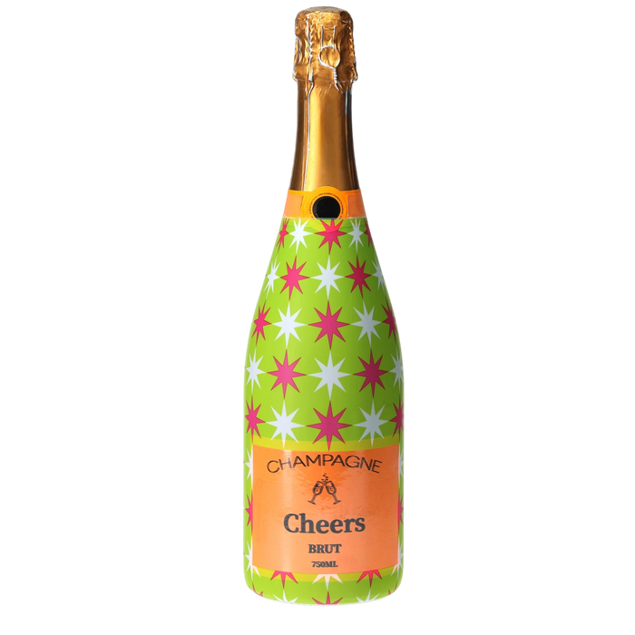 Lime Starburst Champagne Bottle Wrap — 360 view