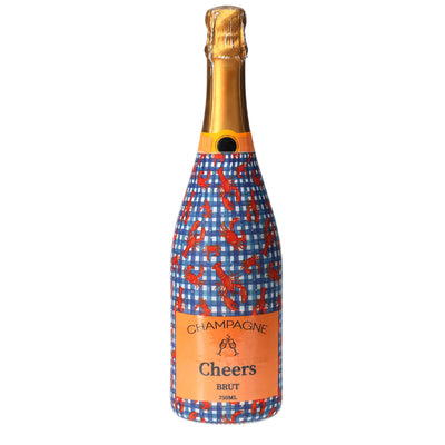 New England Lobster Party Champagne Bottle Wrap