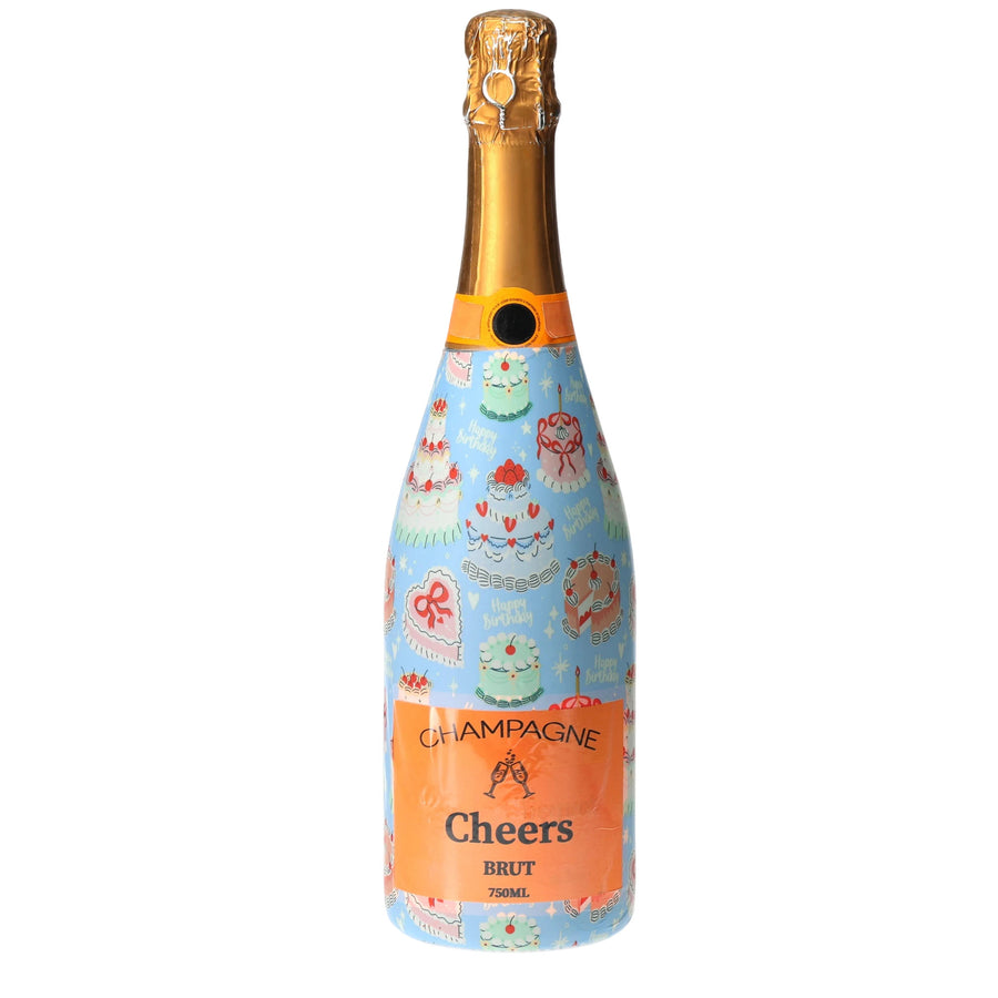 Birthday Patisserie Champagne Bottle Wrap