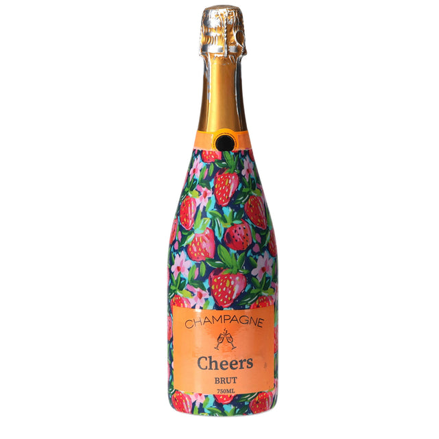 Strawberry Soiree Champagne Bottle Wrap
