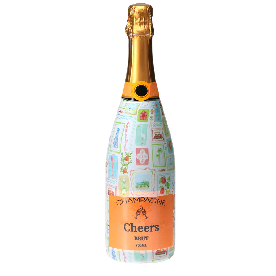Little Blue Designs From FL with Love Champagne Bottle Wrap