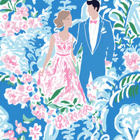 Thumbnail for Preppy Bride and Groom Bottle Wrap on Champagne Bottle