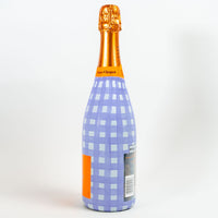 Thumbnail for Lavender Haze Picnic Gingham Bottle Wrap on Champagne Bottle