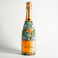 Thumbnail for Orange and Blue Pumpkins Bottle Wrap on Champagne Bottle