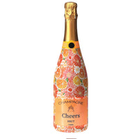 Thumbnail for Preppy Watercolor Oranges Champagne Bottle Wrap