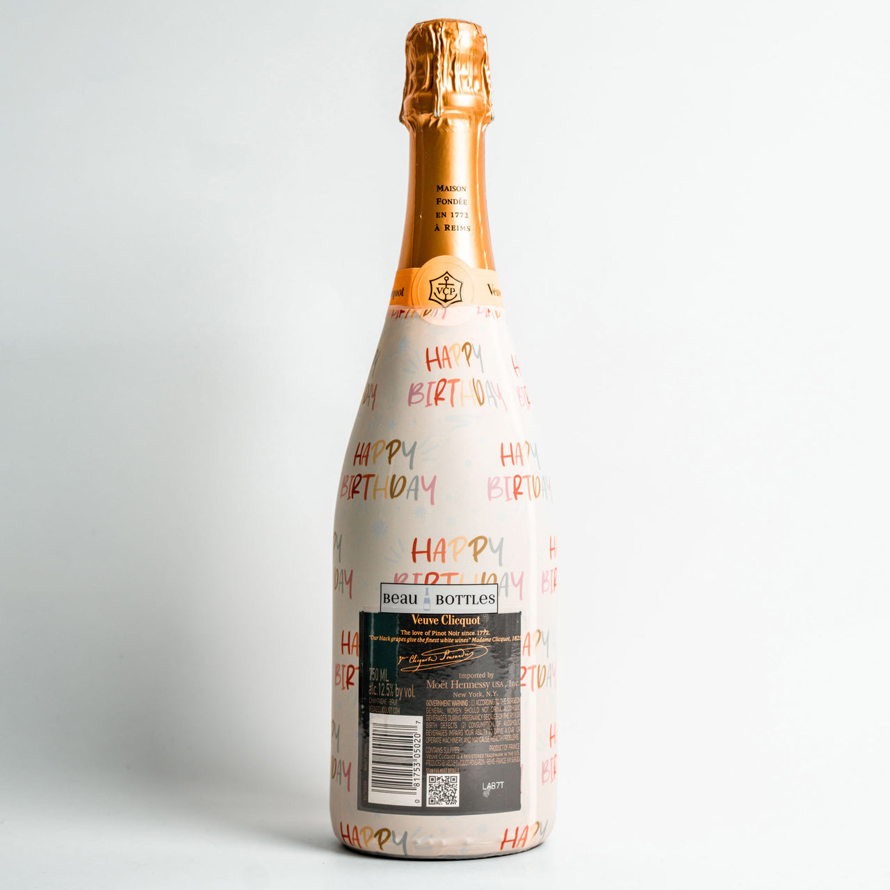 Birthday in Pastels Champagne Bottle Wrap