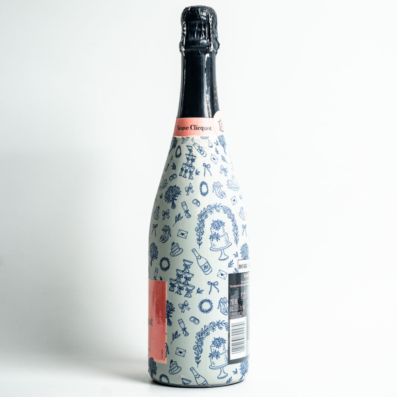 Beau Bottles Blue Wedding Toile- Champagne Collection
