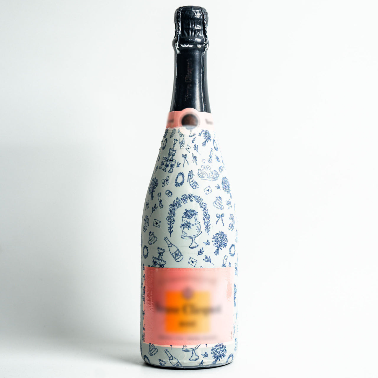 Beau Bottles Blue Wedding Toile- Champagne Collection