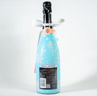 Thumbnail for Wrapido Snowflake Bottle Wrap & Bow Matching Set on Champagne Bottle