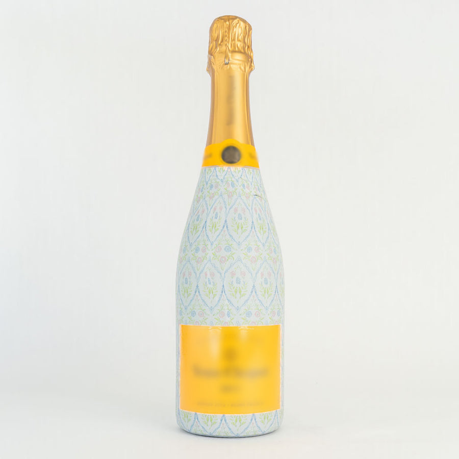 Wrap Grandmillienial Floral Medallion Bottle Wrap on Champagne Bottle