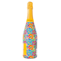 Thumbnail for Preppy Floral Best Mom Bottle Wrap on Champagne Bottle