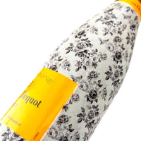 Thumbnail for Black and White Floral Bottle Wrap on Champagne Bottle