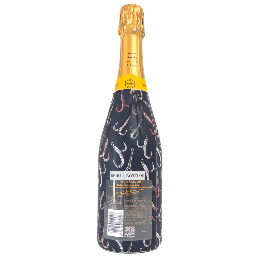 Fishing Hooks Bottle Wrap on Champagne Bottle