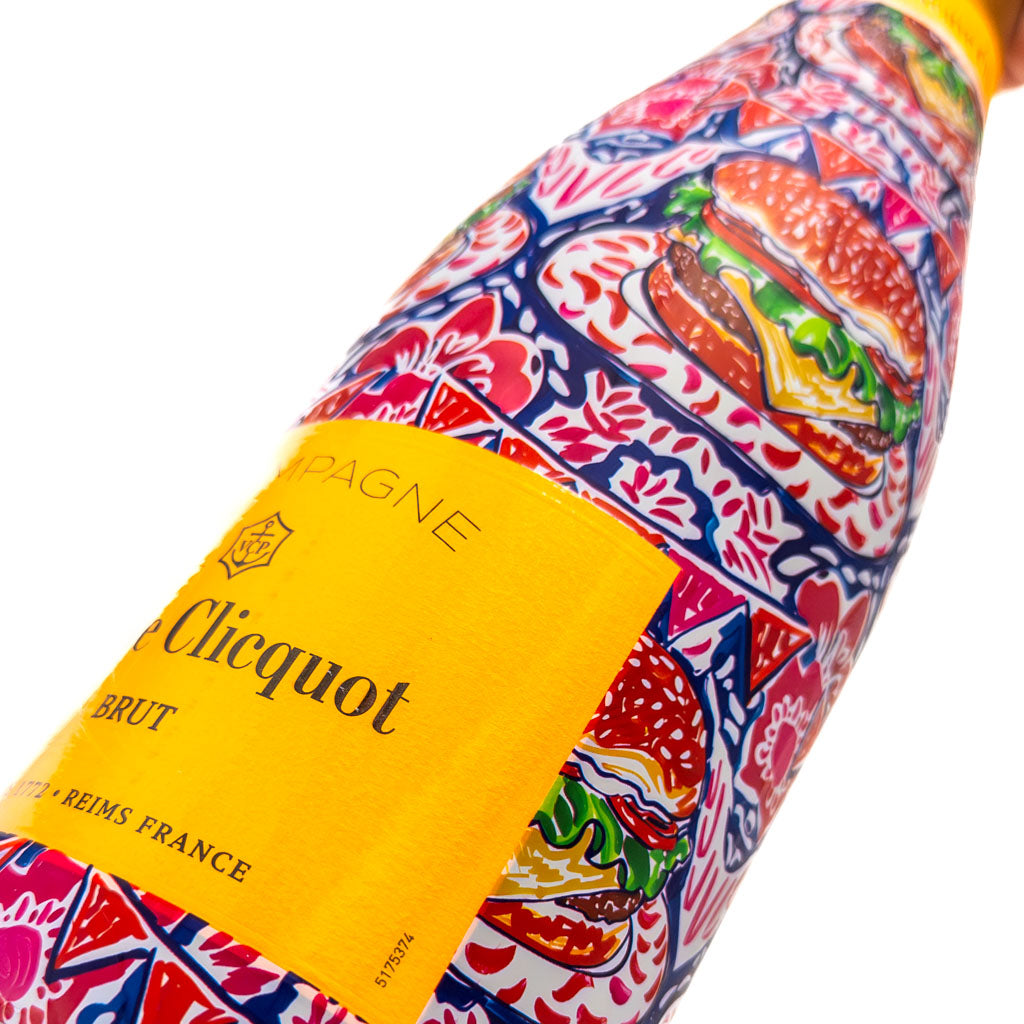Summer Grill Out Bottle Wrap on Champagne Bottle