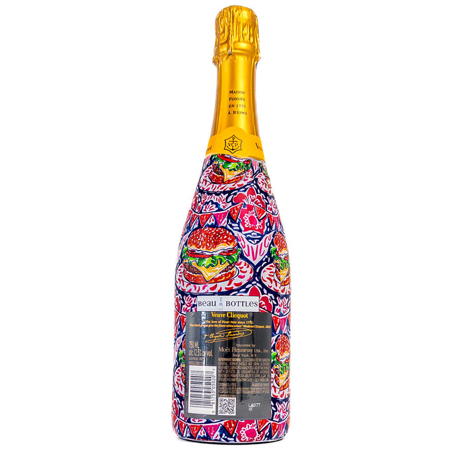 Summer Grill Out Bottle Wrap on Champagne Bottle