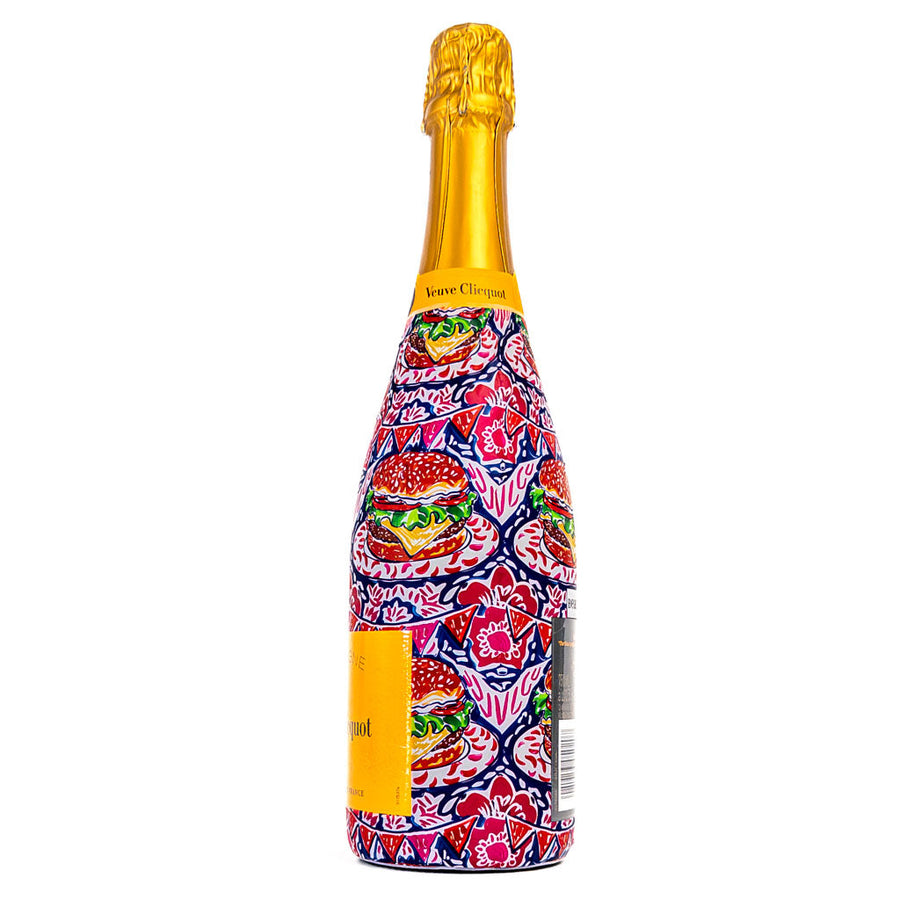 Summer Grill Out Bottle Wrap on Champagne Bottle