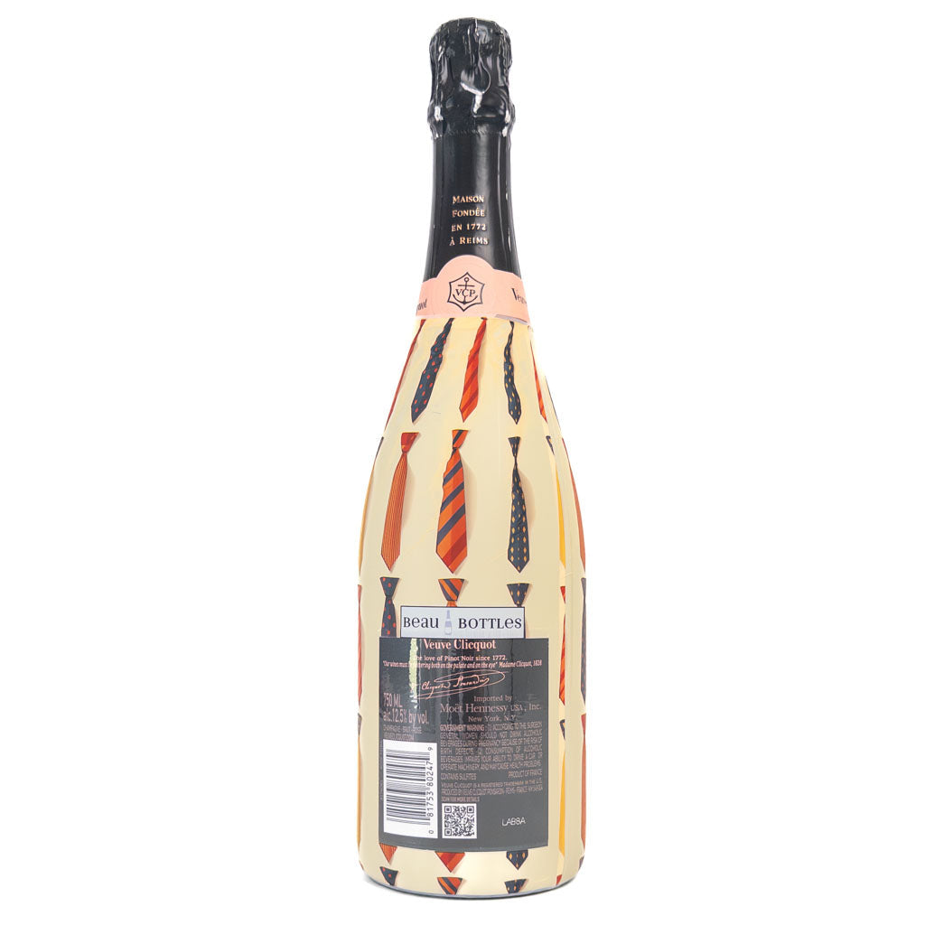Large Ties Bottle Wrap on Champagne Bottle