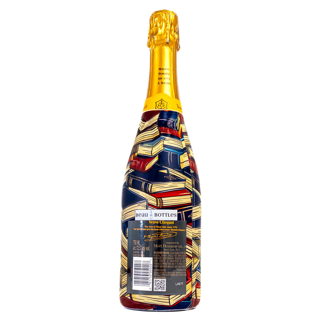 Library Bottle Wrap on Champagne Bottle