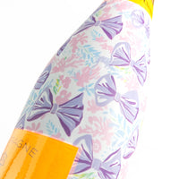 Thumbnail for Lavender Lace Bows Bottle Wrap on Champagne Bottle