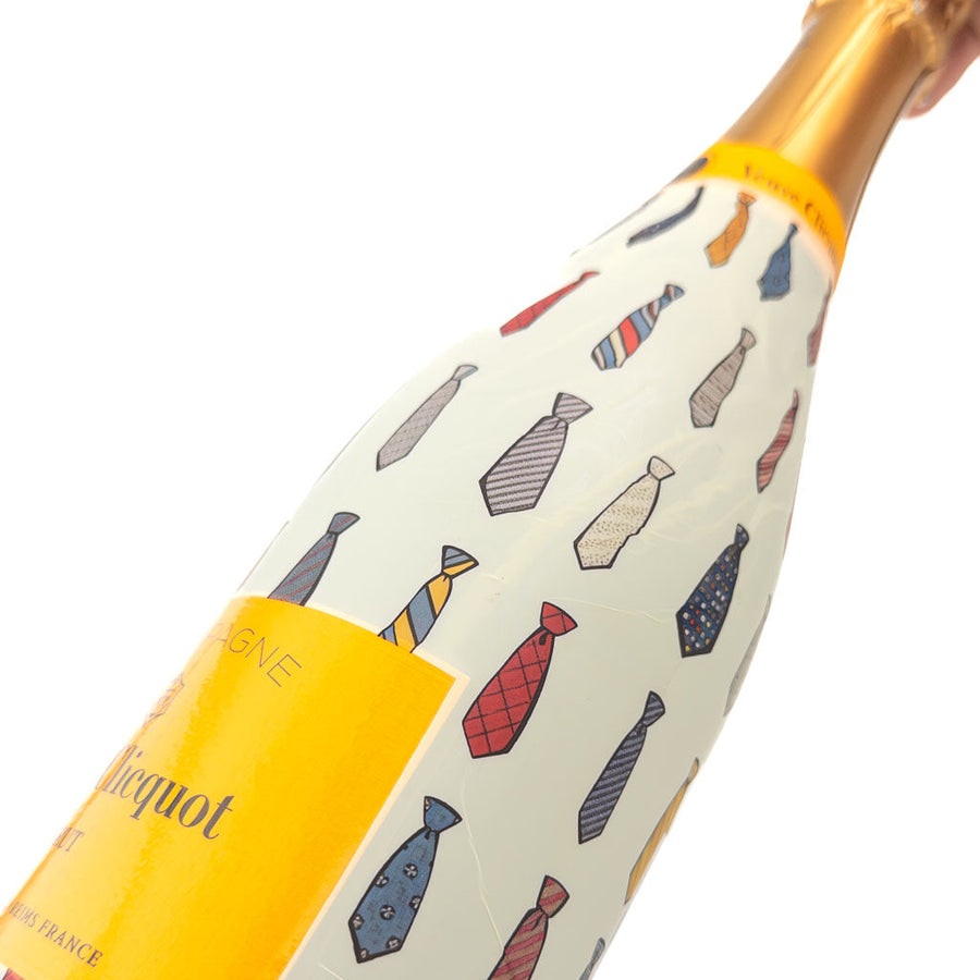 Small Ties Bottle Wrap on Champagne Bottle