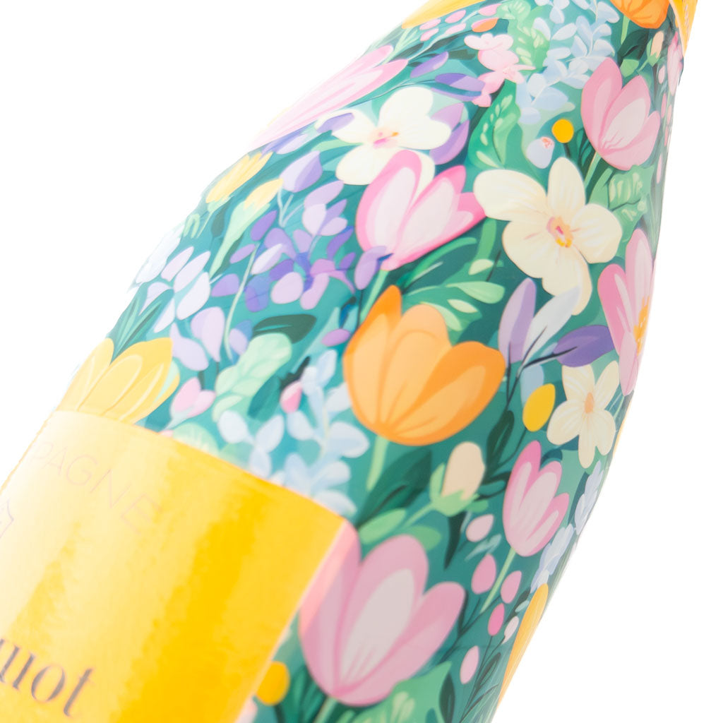 Preppy Southern Spring Bottle Wrap on Champagne Bottle
