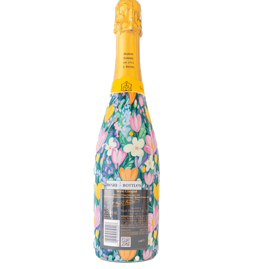 Preppy Southern Spring Bottle Wrap on Champagne Bottle