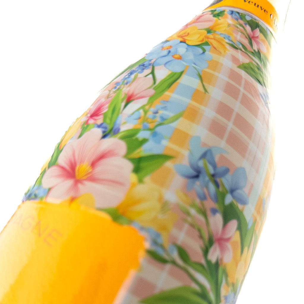 Preppy Springtime Serenity Bottle Wrap on Champagne Bottle