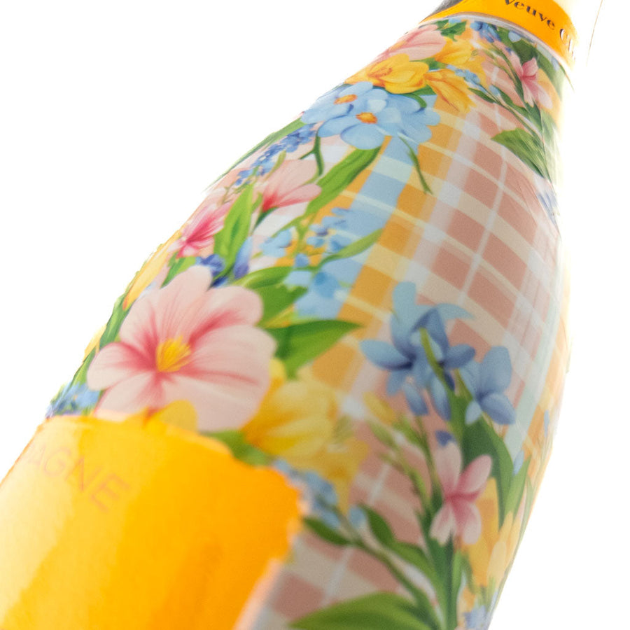 Preppy Springtime Serenity Bottle Wrap on Champagne Bottle