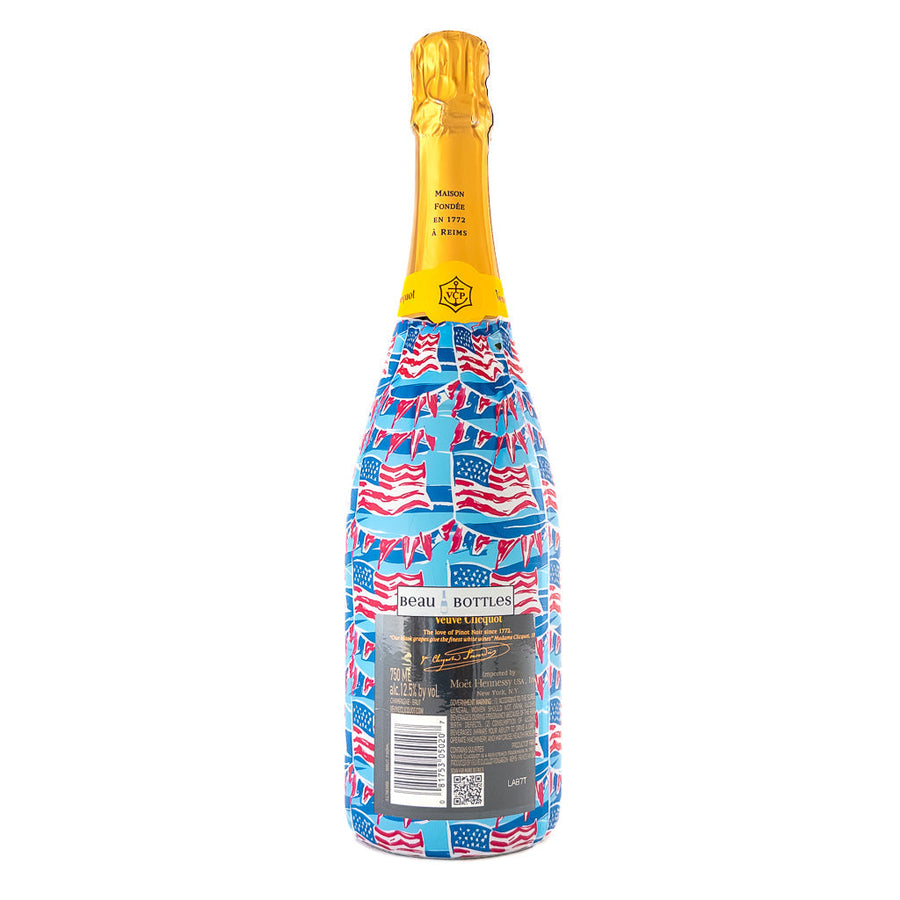 Stars and Stripes Bottle Wrap on Champagne Bottle