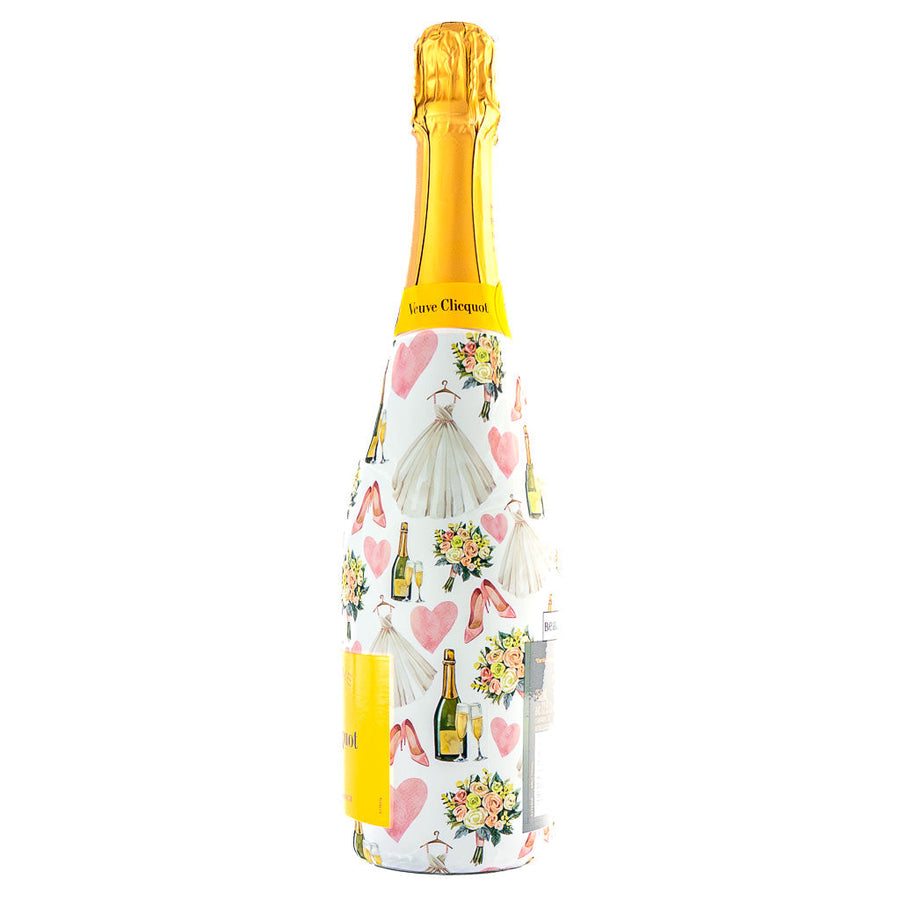 Wedding Romance Bottle Wrap on Champagne Bottle