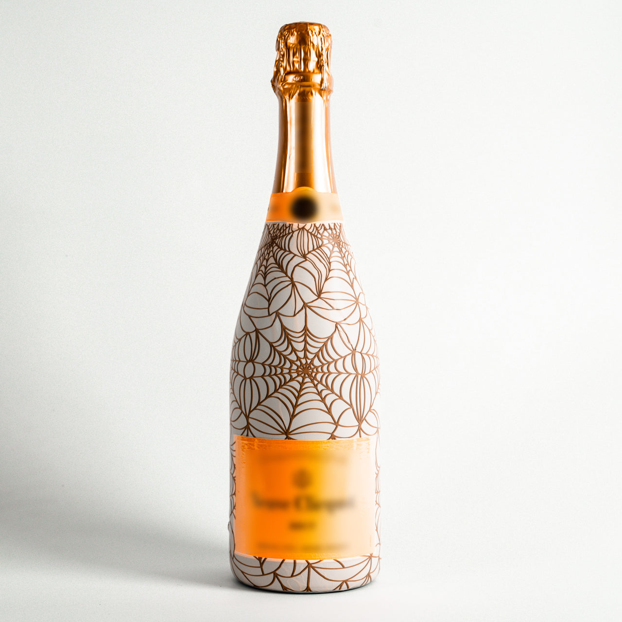 Autumn Web Bottle Wrap on Champagne Bottle