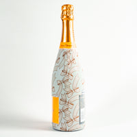 Thumbnail for Beige Bows Bottle Wrap on Champagne Bottle