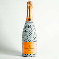 Thumbnail for Black and White Dots – Champagne Collection Bottle Wrap on Champagne Bottle