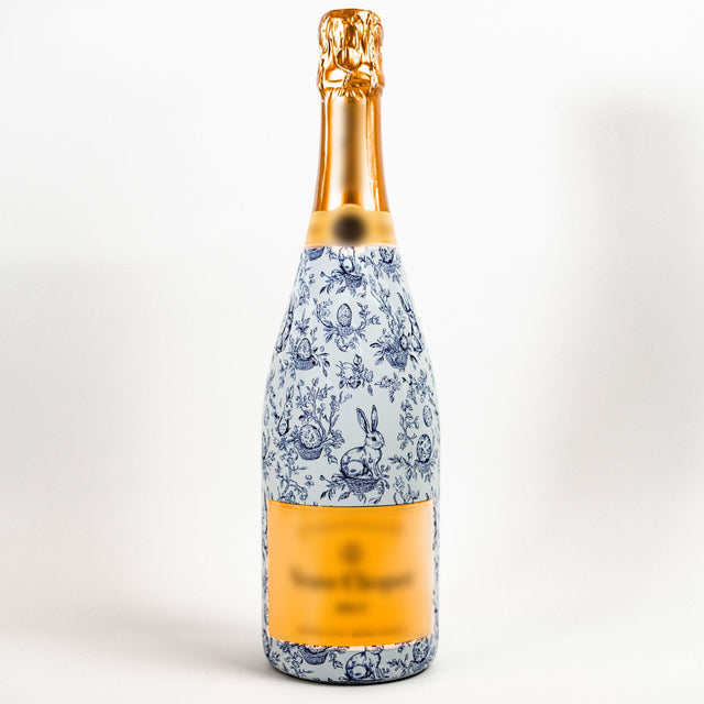 Beau Bottles Blue Easter Bunny Toile- Champagne Collection