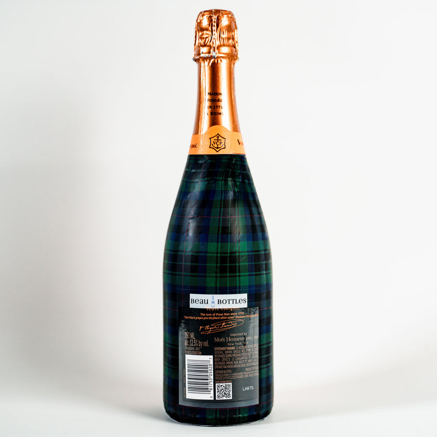 Beau Bottles Blue and Green Christmas Tartan - Champagne Collection