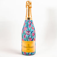 Thumbnail for Blushing Tulip Garden Bottle Wrap on Champagne Bottle