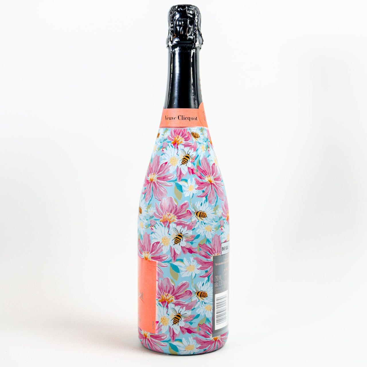 Busy Bee Garden Bottle Wrap on Champagne Bottle