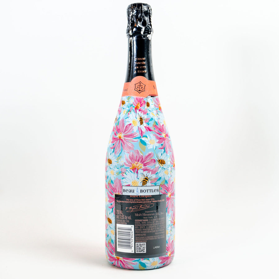Busy Bee Garden Bottle Wrap on Champagne Bottle