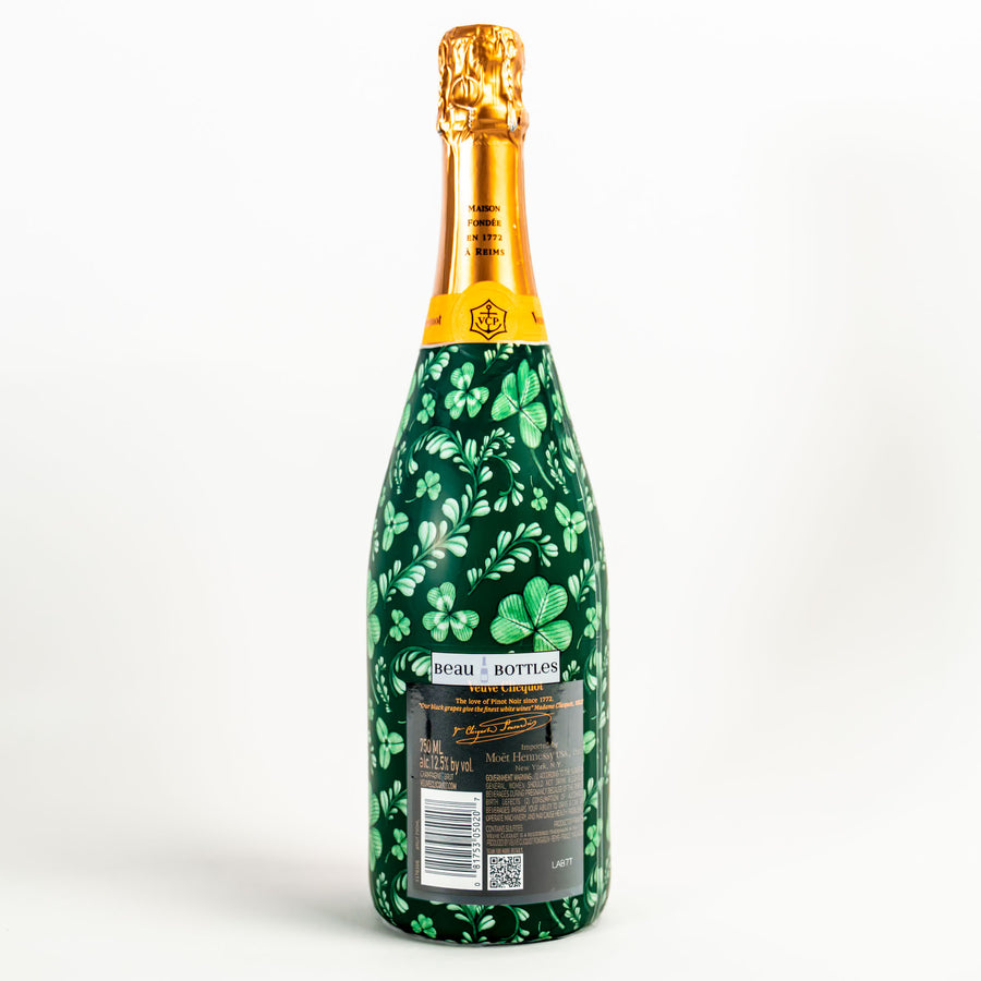 Limited Edition Clover and Charm Bottle Wrap on Champagne Bottle