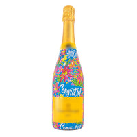 Thumbnail for Preppy Congrats Bottle Wrap on Champagne Bottle