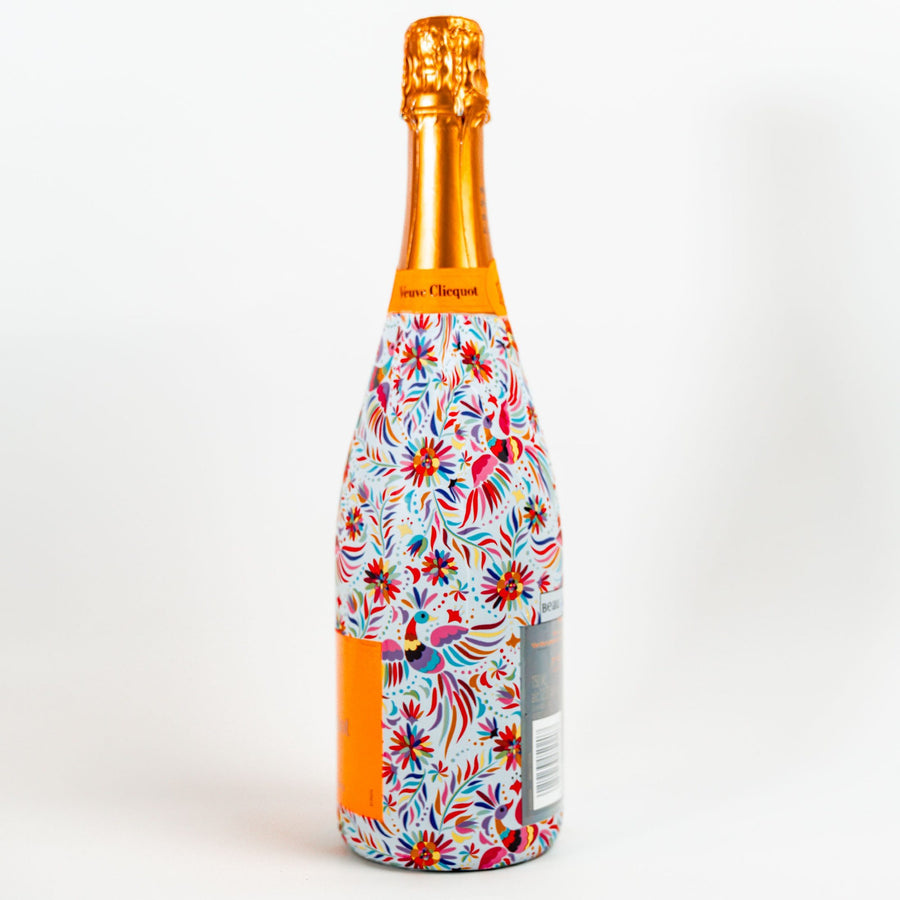 Fiesta Otomi Floral Bottle Wrap on Champagne Bottle