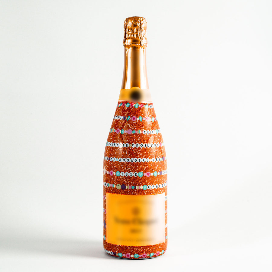 Friendship Bracelets Bottle Wrap on Champagne Bottle