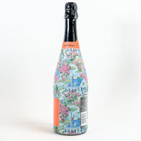 Thumbnail for Hamptons Cottage Garden Bottle Wrap on Champagne Bottle