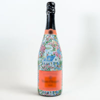 Thumbnail for Hamptons Cottage Garden Bottle Wrap on Champagne Bottle
