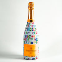 Thumbnail for Happy Holidays Bottle Wrap on Champagne Bottle