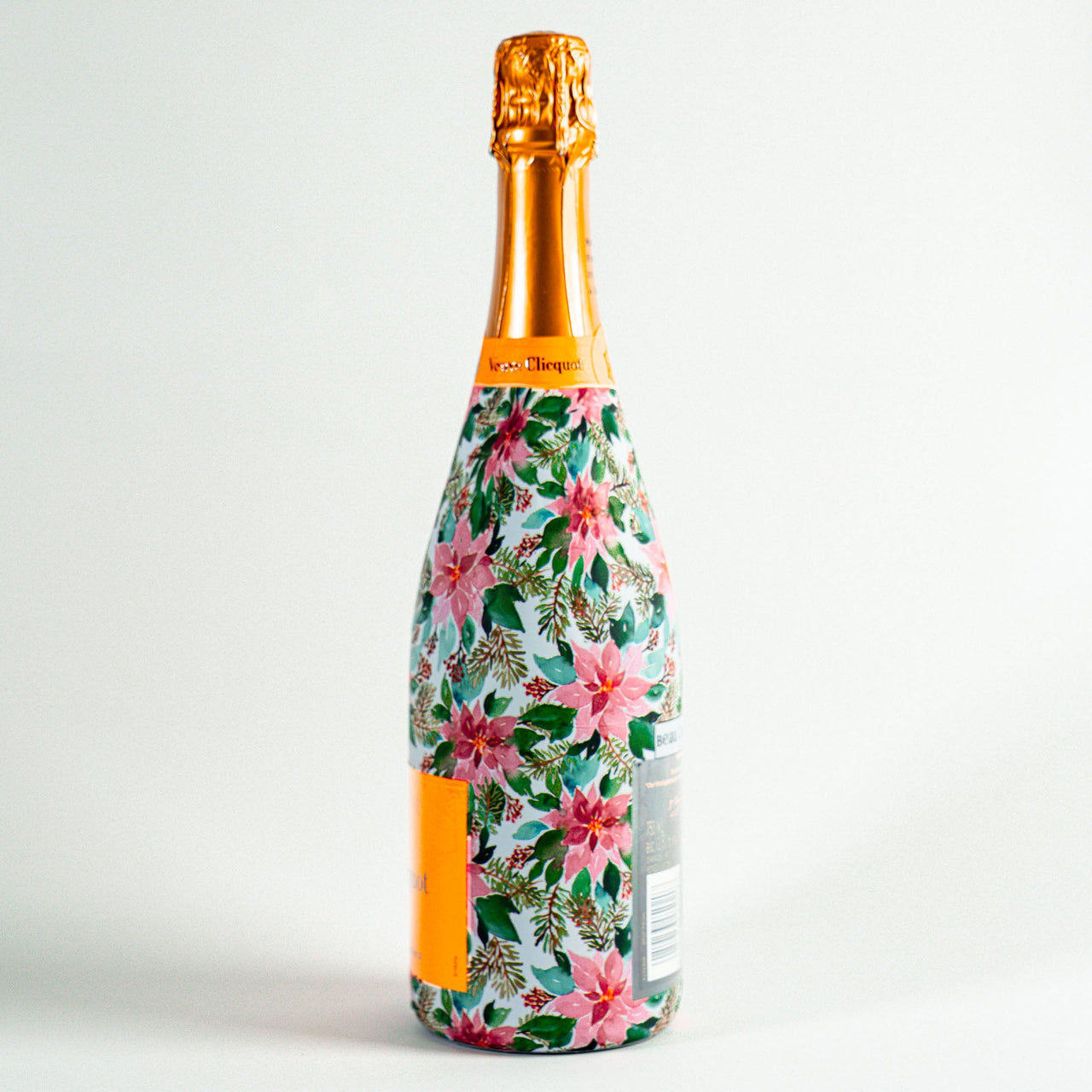 Holiday Bloom Bottle Wrap on Champagne Bottle