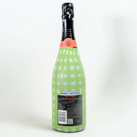 Thumbnail for Matcha Lemonade Picnic Gingham Bottle Wrap on Champagne Bottle