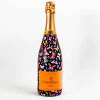 Thumbnail for Midnight Butterfly Garden Bottle Wrap on Champagne Bottle