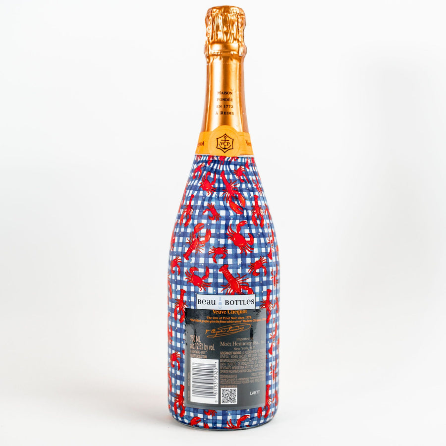 New England Lobster Party Bottle Wrap on Champagne Bottle